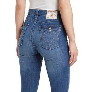 NWT True Religion Women’s Halle High Rise Raw Hem Skinny‎ Jeans Size 27
